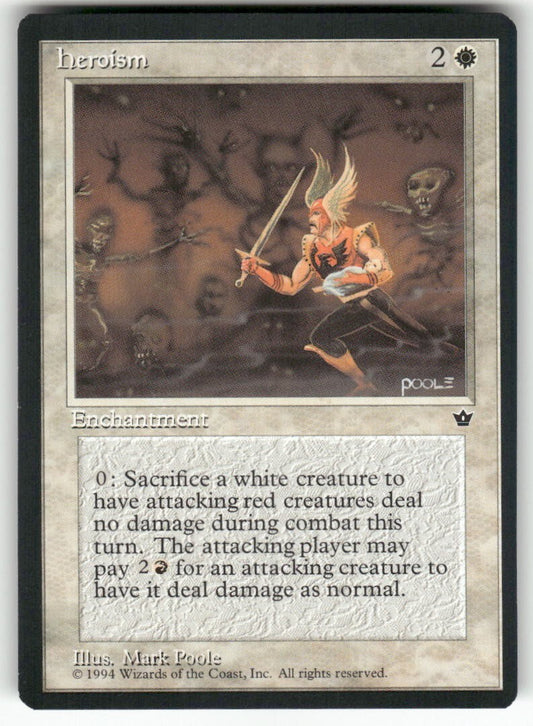 MTG Magic 1994 Fallen Empires Heroism Near Mint