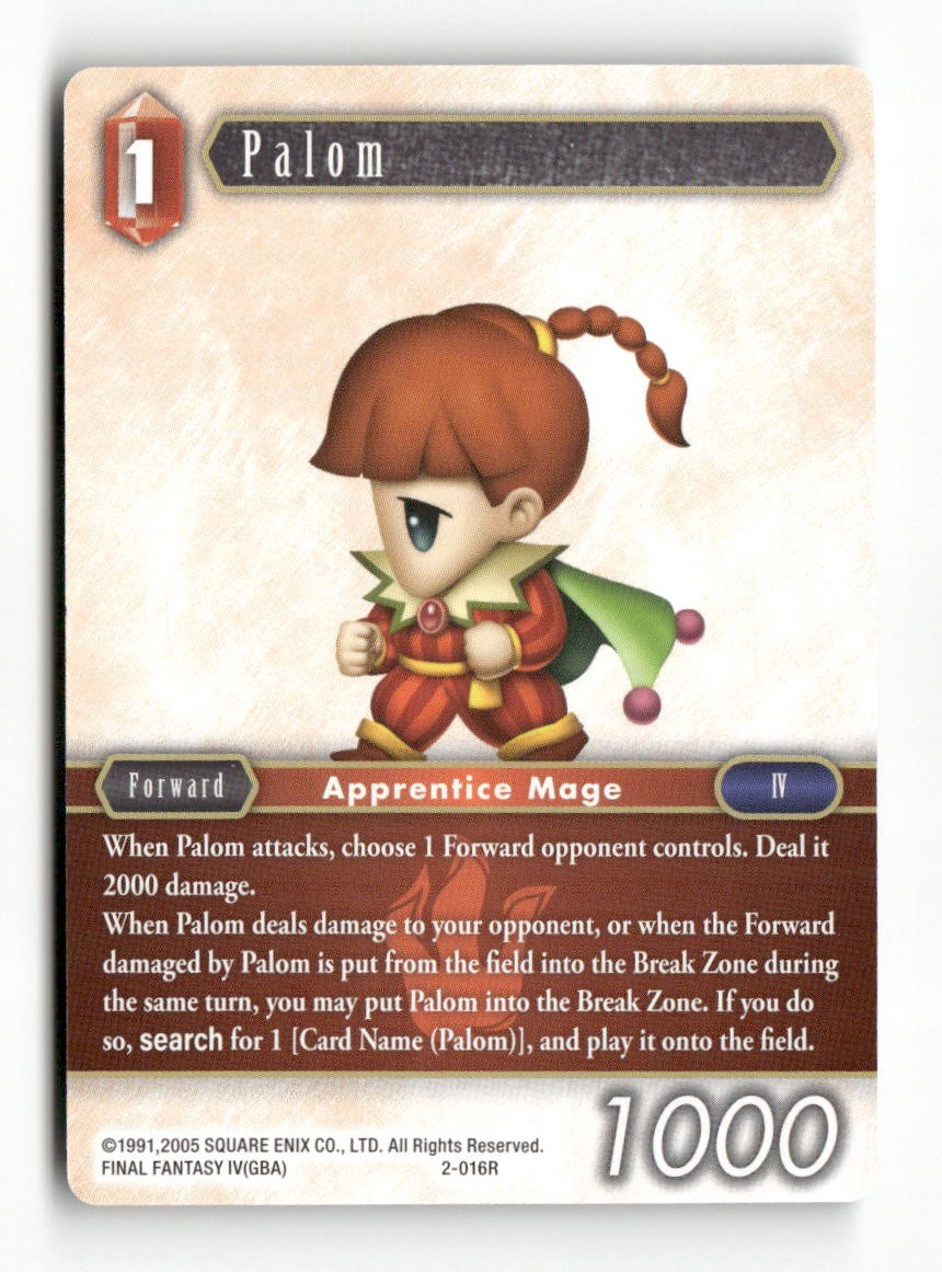 Palom (Rare) 2-016R Rare Opus II Final Fantasy Near Mint