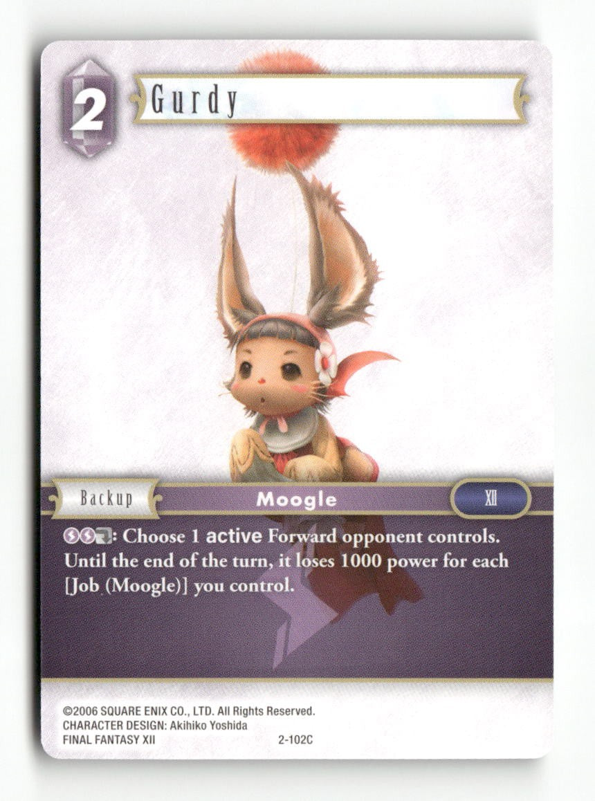 Gurdy 2-102C Common Opus II Final Fantasy Near Mint