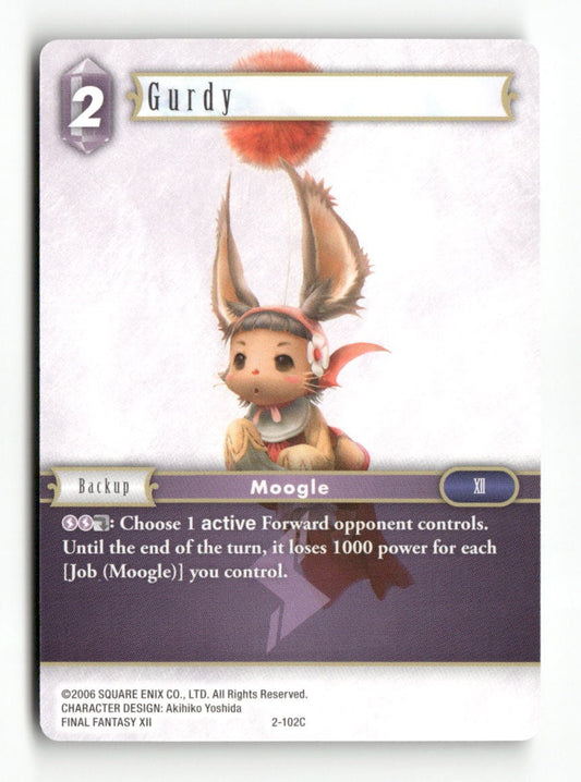 Gurdy 2-102C Common Opus II Final Fantasy Near Mint