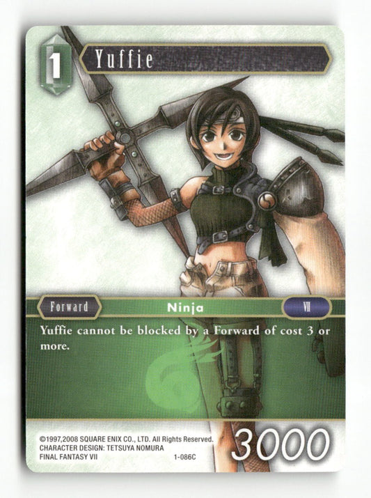 Yuffie (Common) 1-086C Common Opus I Final Fantasy Near Mint