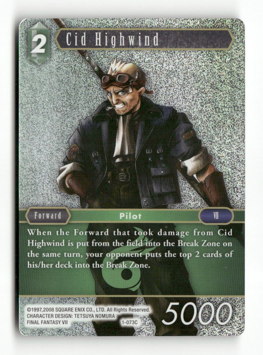 Cid Highwind (Common) 1-073C Common Opus I Final Fantasy Foil Near Mint WAVE 1