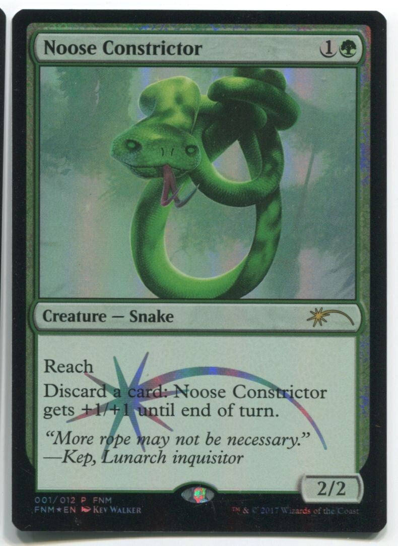 MTG Magic 2017 FNM Noose Constrictor Foil #1 Near Mint