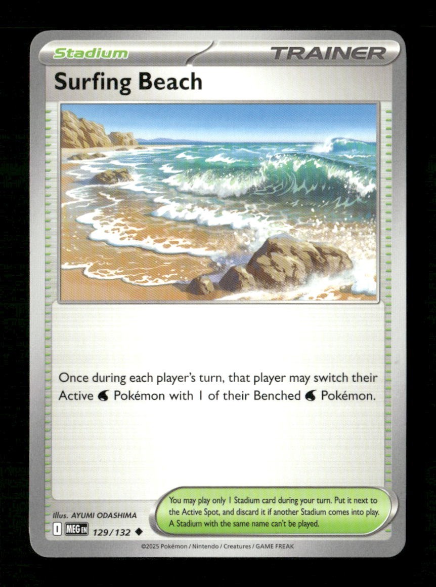 Surfing Beach #129/132 Normal Pokemon Mega Evolution