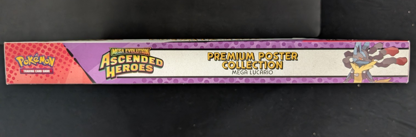 Ascended Heroes Premium Poster Collection Mega Lucario Pokemon TCG SEALED