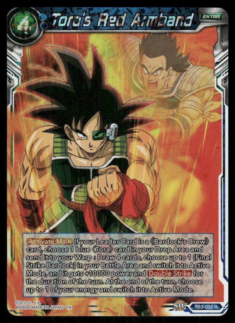 Dragon Ball Super Tora's Red Armband #TB3-032 R Near Mint Foil