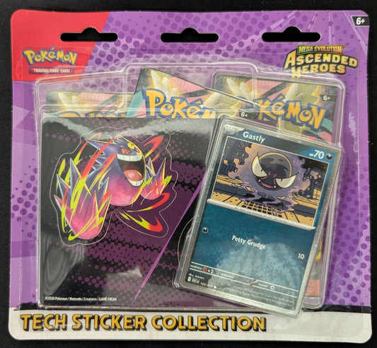 Ascended Heroes Tech Sticker Collection 3 Pack Blister Gastly Pokemon TCG