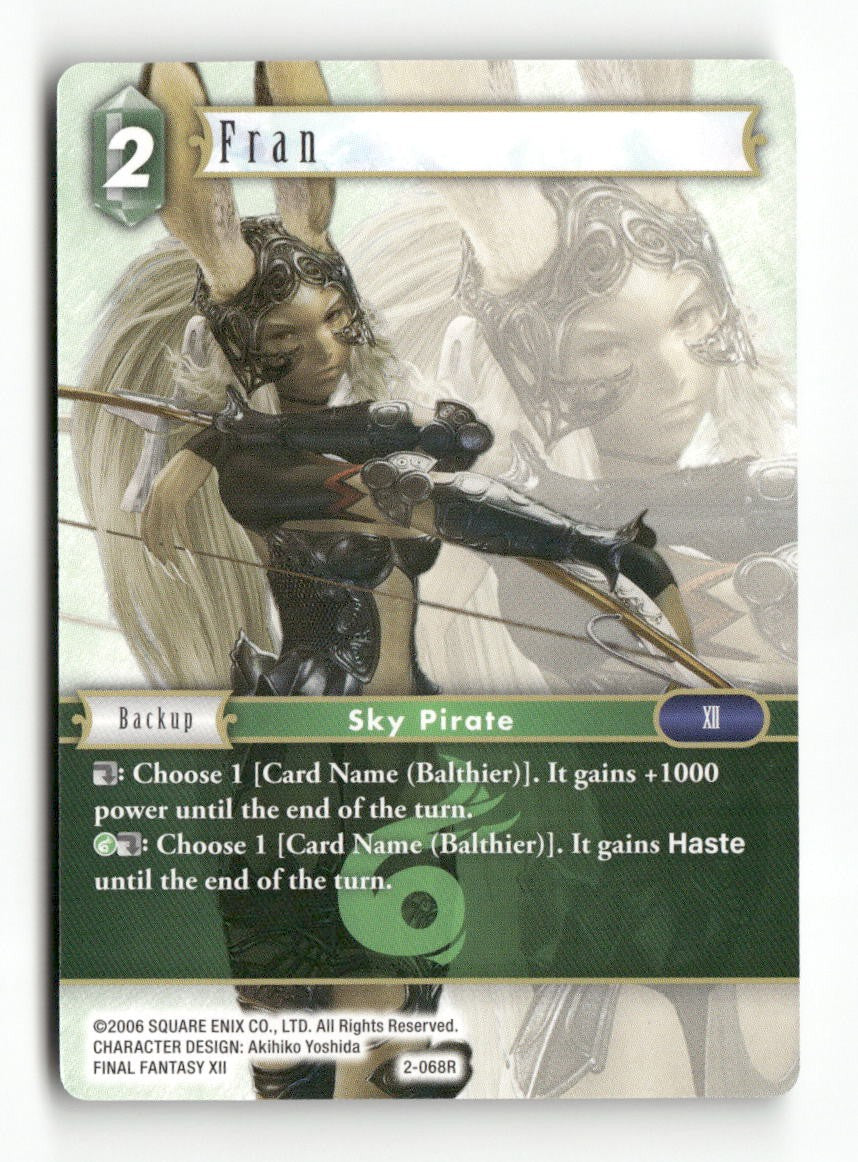 Fran 2-068R Rare Opus II Final Fantasy Near Mint