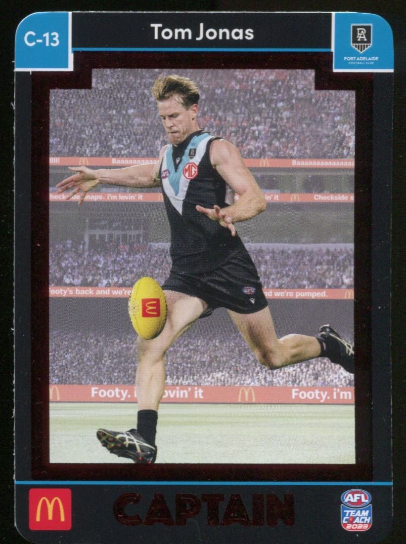 AFL 2023 McDonalds Captain Port Adelaide Power Tom Jonas #C-13 Near Mint