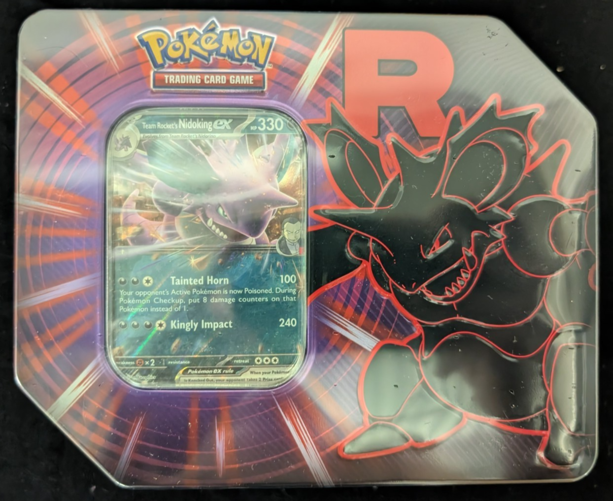 Destined Rivals Team Rocket 5 Pack Tin Nidoking EX Pokemon TCG NEW SEALED