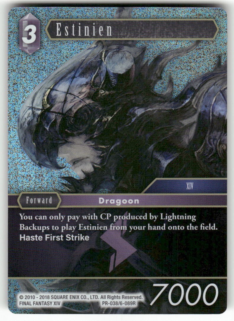 Final Fantasy TCG Promo Foil Estinien #PR-038/6-089R Near Mint