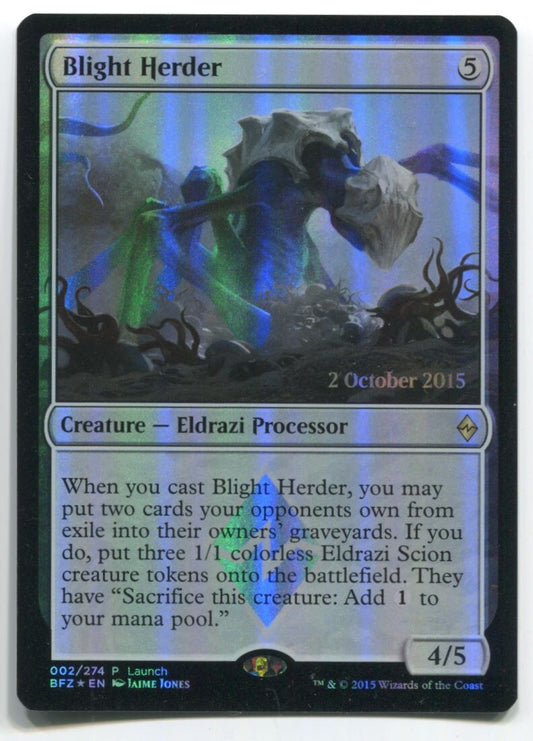 MTG Magic BFZ Blight Herder 2 October 2015 Foil #2 Near Mint