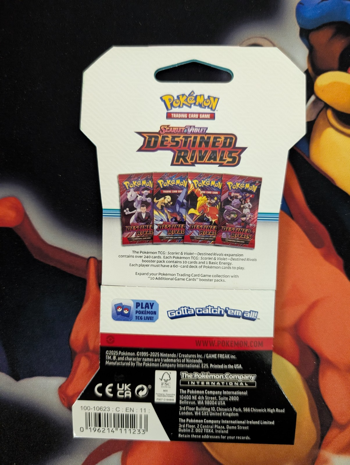 Pokemon TCG Destined Rivals Sleeved Booster Pack Blister NEW SEALED (1 PACK)
