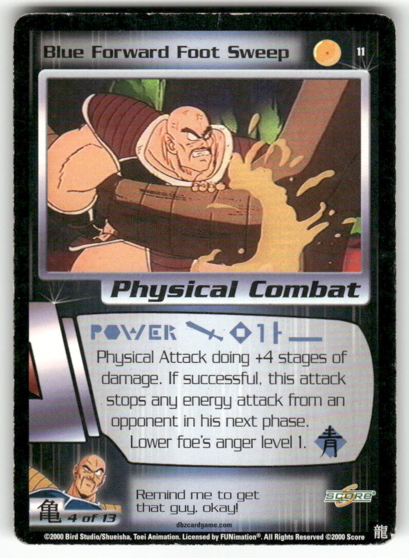 Dragon Ball Z Score Blue Forward Foot Sweep #11 Very Good