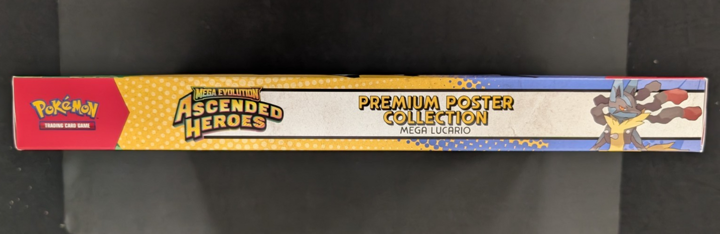 Ascended Heroes Premium Poster Collection Mega Lucario Pokemon TCG SEALED