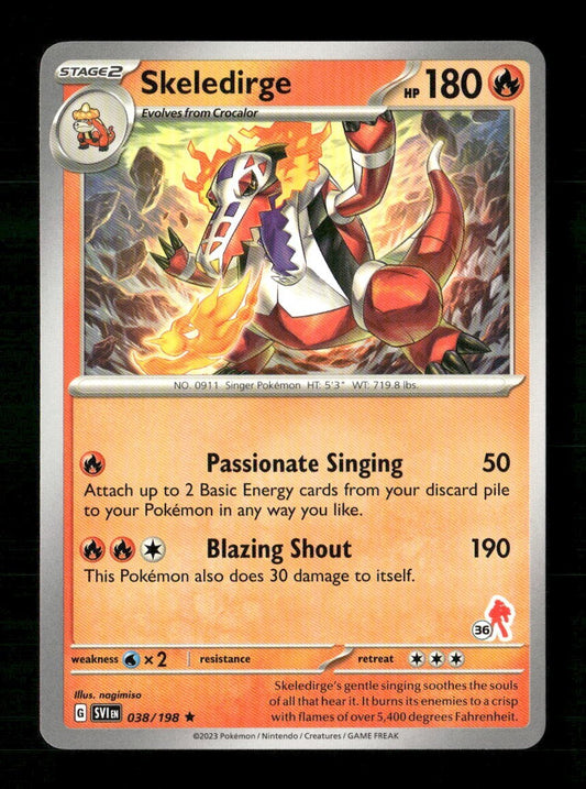 Skeledirge 36 #038/198 Pokemon Battle Academy 2024