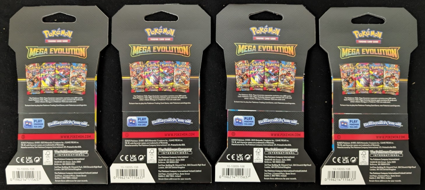 Mega Evolution Sleeved Booster Pack Blister Pokemon TCG NEW SEALED (1 PACK)