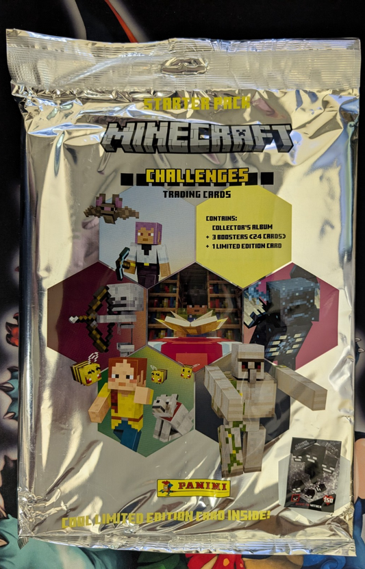 Panini Minecraft Challenges Trading Card Collection Starter Pack Album