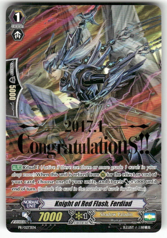 Cardfight Vanguard Knight of Red Flash, Ferdiad (Hot Stamped) #PR/0273EN PR