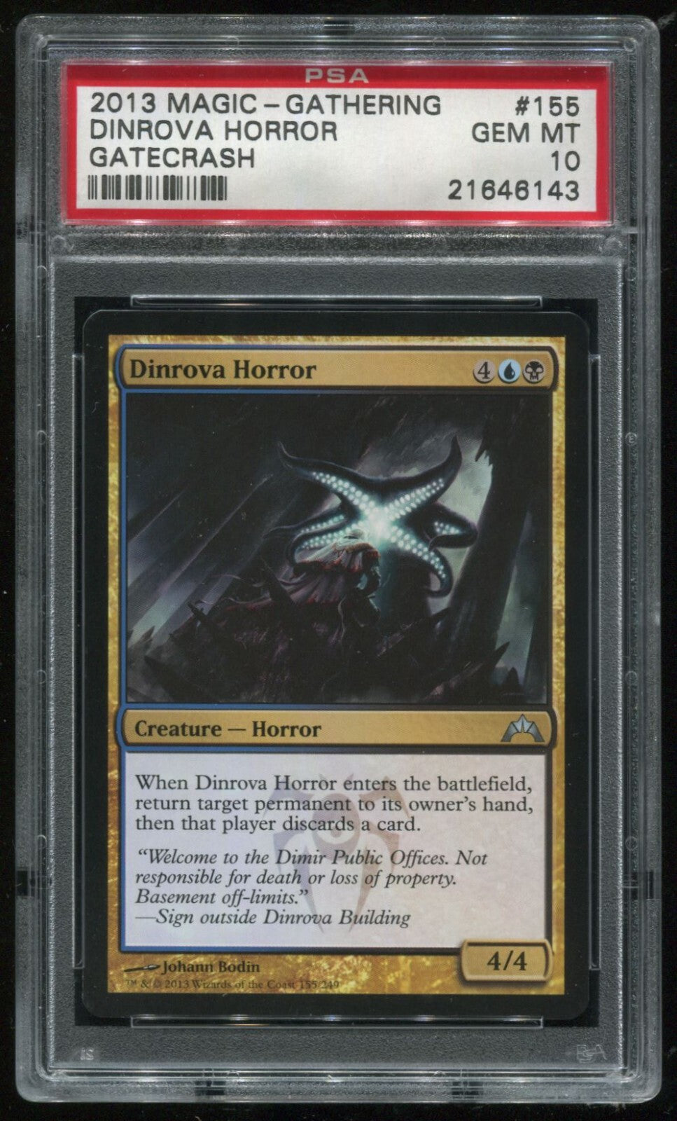 MTG Magic 2013 Gatecrash Dinrova Horror #155 PSA 10 Gem Mint