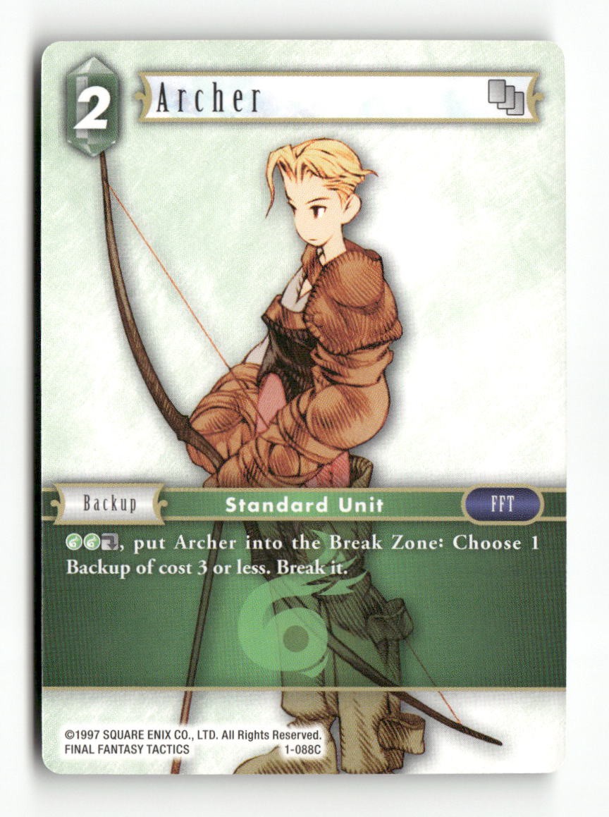 Archer (Male Unit) - 1-088C 1-088C Common Opus I Final Fantasy Near Mint