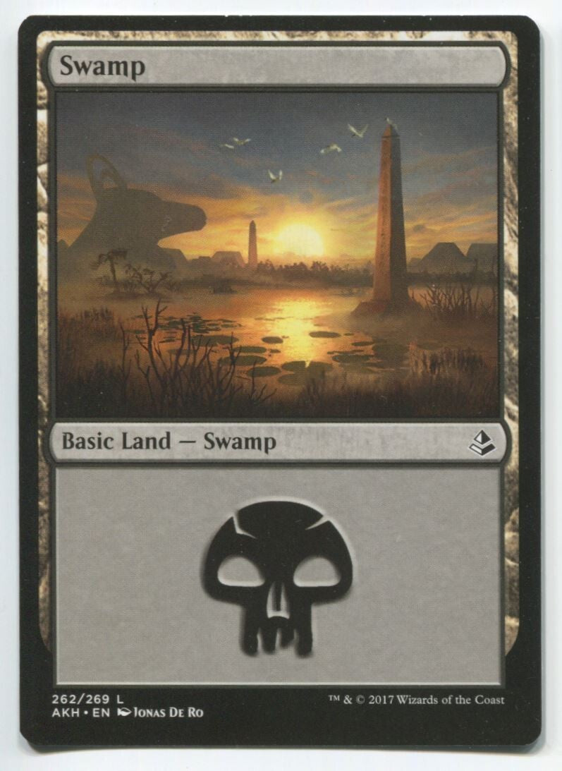 MTG Magic AKH Basic Land Swamp #262 Near Mint