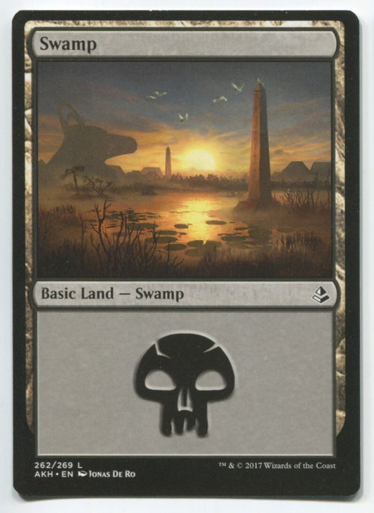 MTG Magic AKH Basic Land Swamp #262 Near Mint
