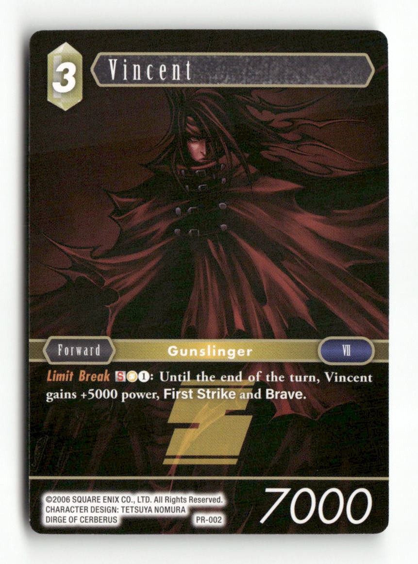 Vincent PR-002 Promo FF: Promo Cards Final Fantasy Near Mint