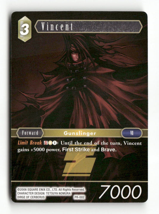 Vincent PR-002 Promo FF: Promo Cards Final Fantasy Near Mint