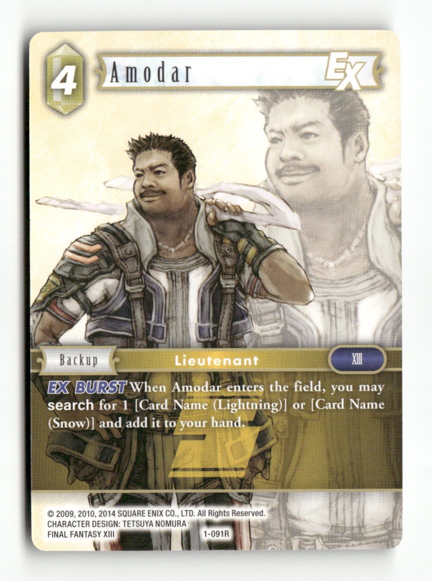 Amodar EX 1-091R Rare Opus I Final Fantasy Near Mint