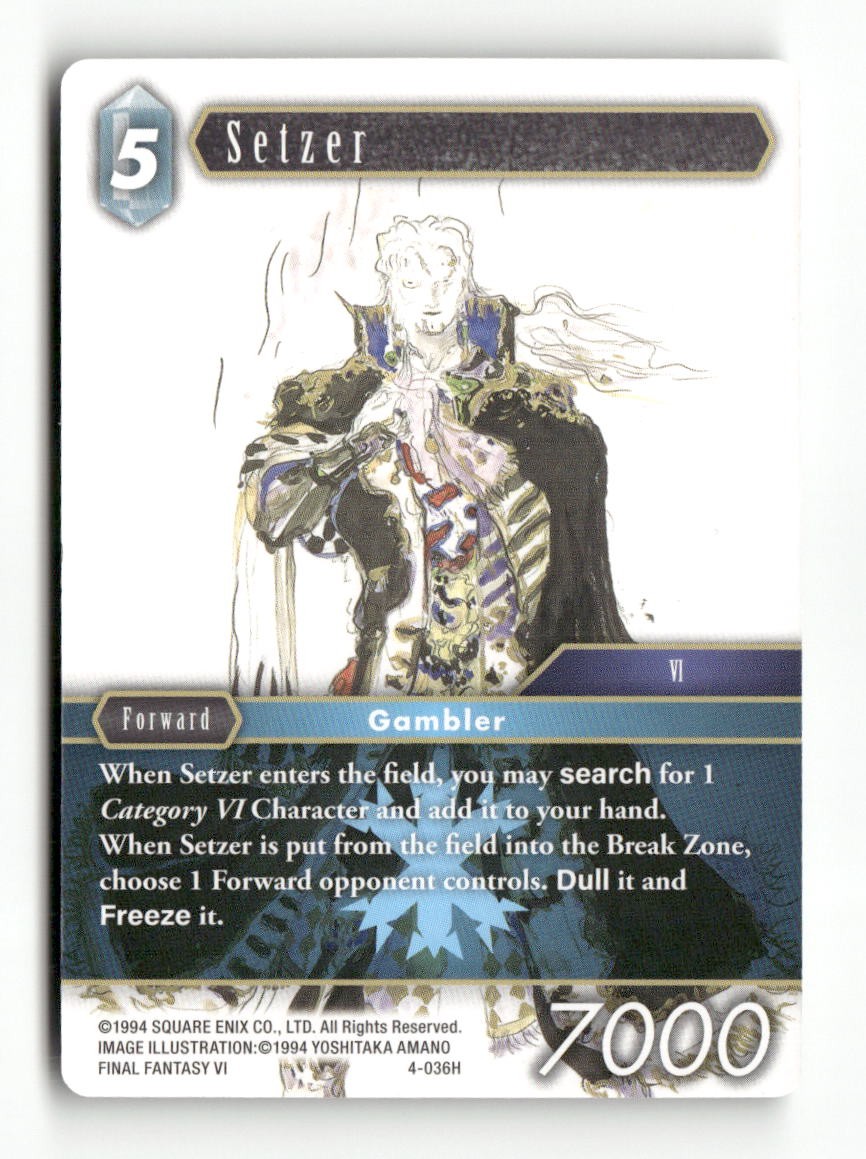 Setzer 4-036H Hero Opus IV Final Fantasy Near Mint
