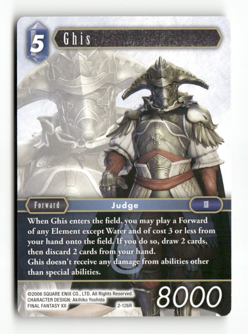 Ghis 2-126R Rare Opus II Final Fantasy Near Mint