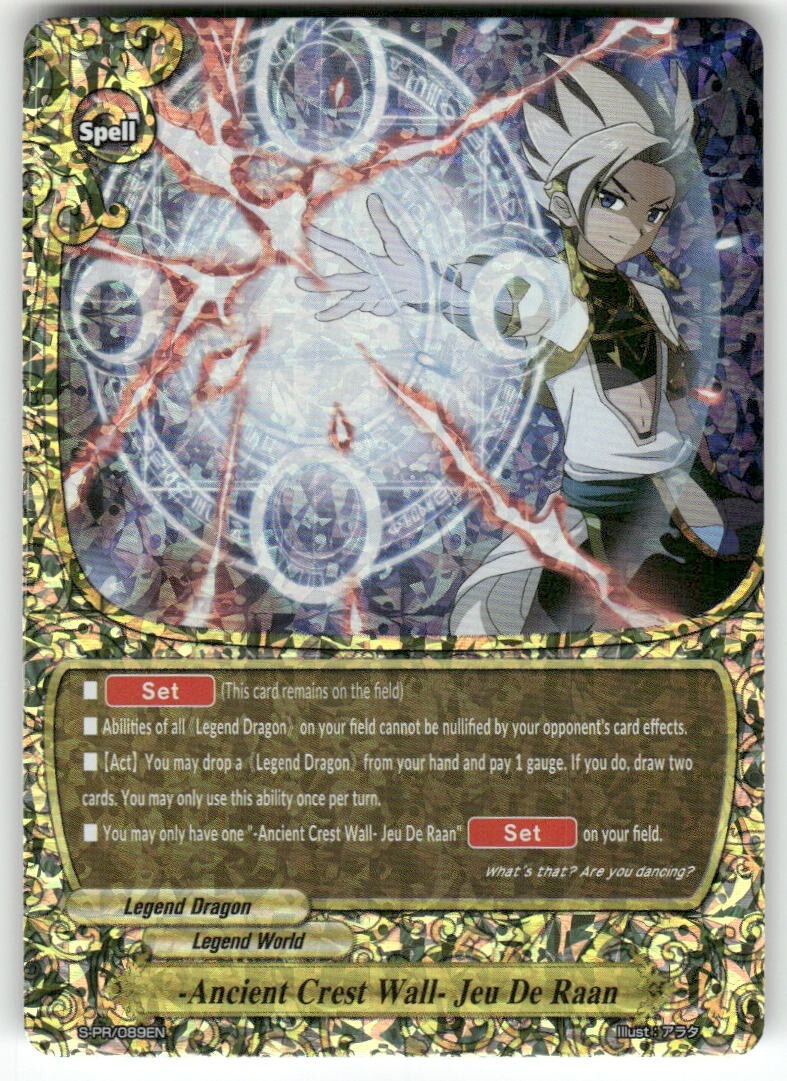 Future Card Buddyfight Ancient Crest Wall Jeu De Raan Foil #S-PR/089EN