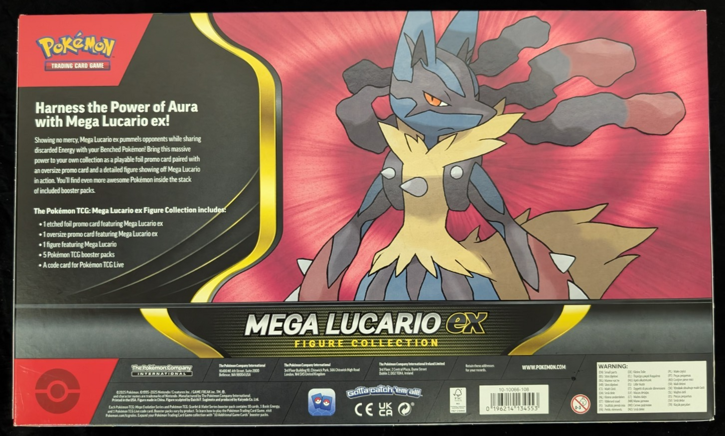 Mega Lucario EX Box Figure Collection Pokemon TCG NEW SEALED