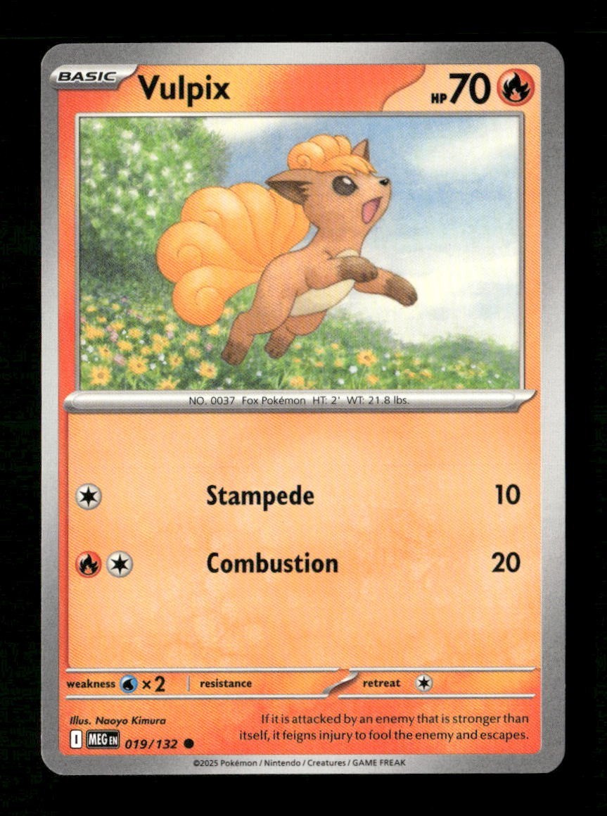 Vulpix #019/132 Normal Pokemon Mega Evolution