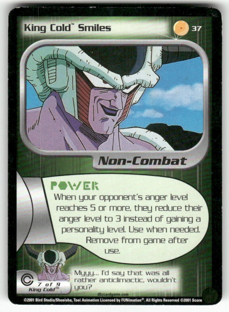 Dragon Ball Z Score King Cold Smiles #37 Very Good