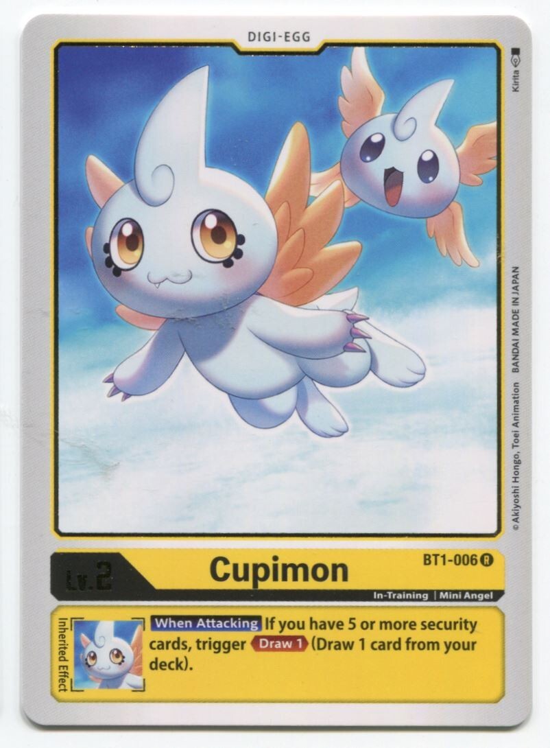 Digimon Card Game Cupimon #BT1-006 R Foil Near Mint
