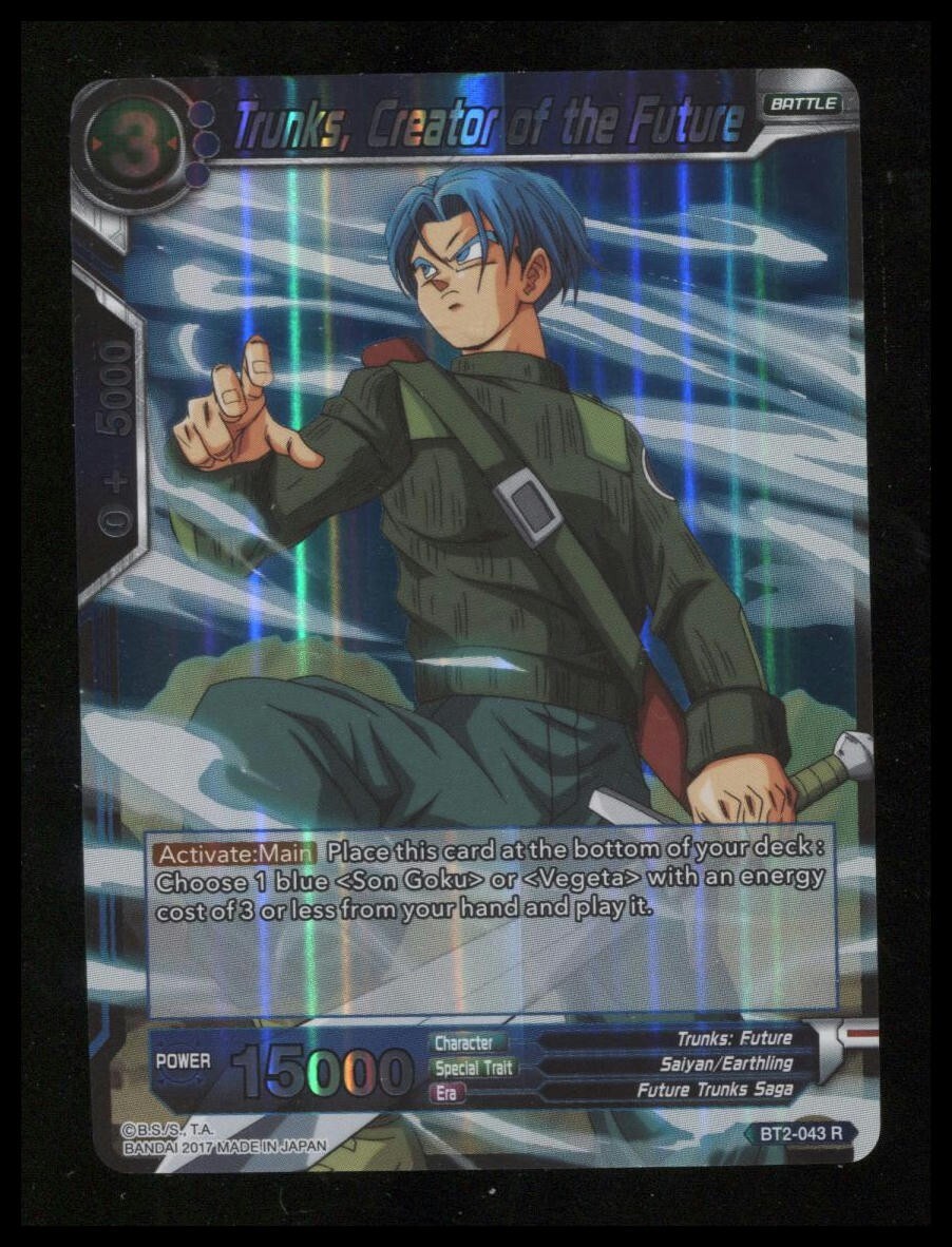 Dragon Ball Super Trunks Creator Of The Future #BT2-043 R Near Mint Foil