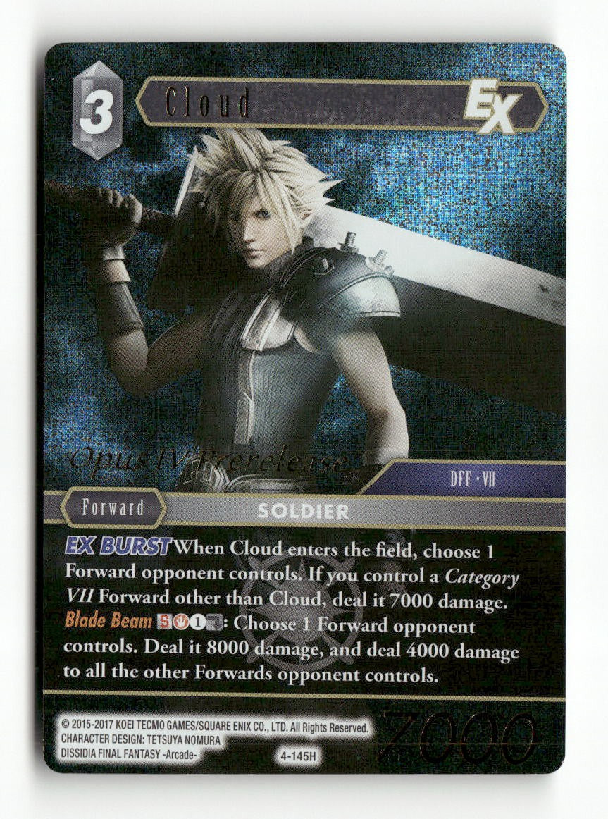 Cloud EX (Prerelease Promo) PR-019/4-145H FF: Promo Cards Final Fantasy Foil NM