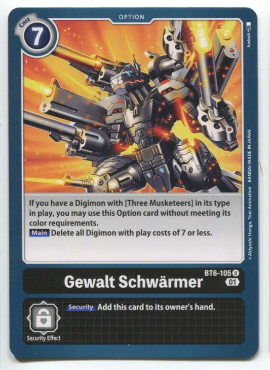 Digimon Card Game Gewalt Schwarmer #BT6-105 U Near Mint