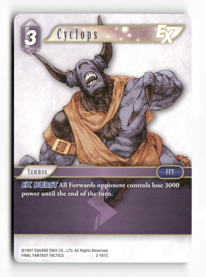 Cyclops EX 2-107C Common Opus II Final Fantasy Near Mint