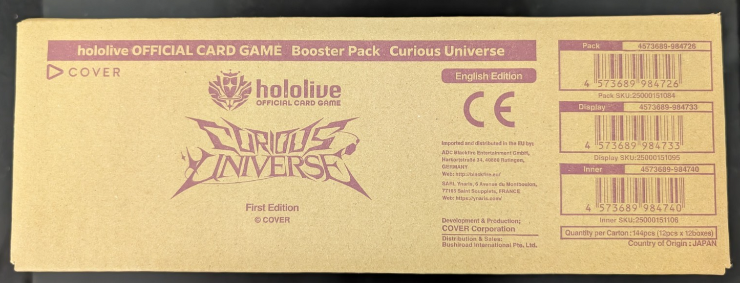 Curious Universe hBP04e First Edition Booster Box Hololive English TCG