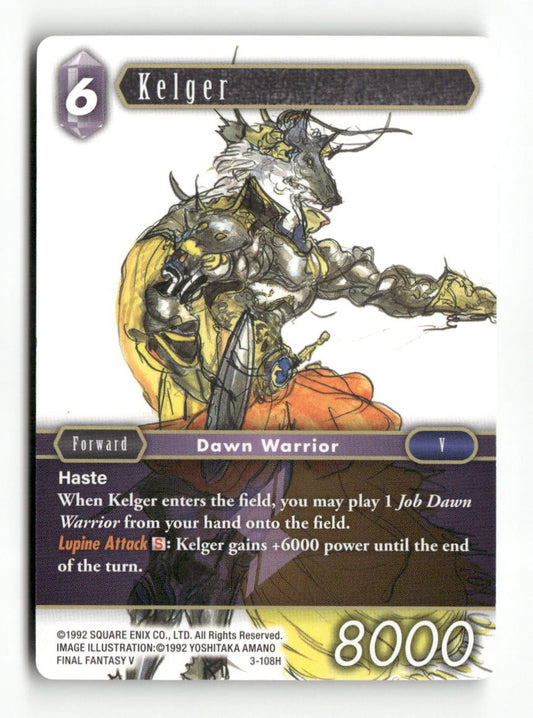 Kelger 3-108H Hero Opus III Final Fantasy Near Mint
