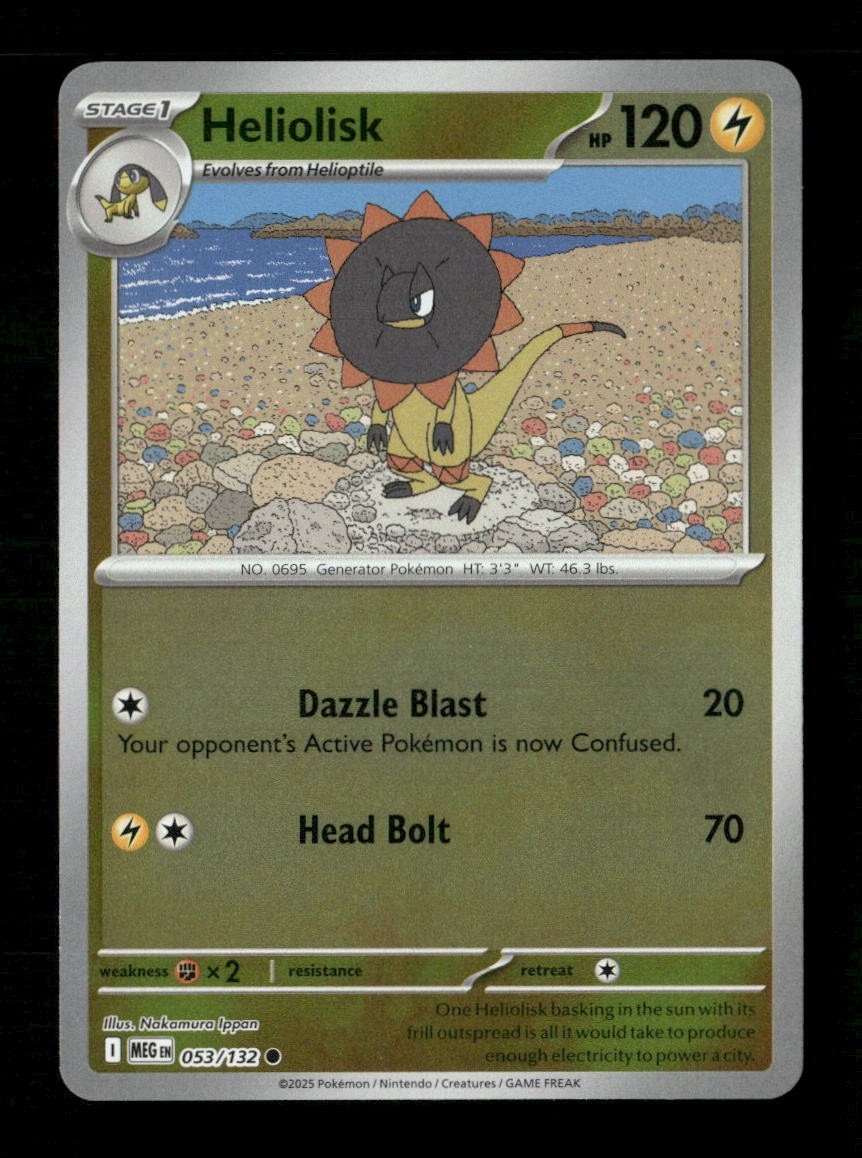 Heliolisk #053/132 Reverse Holofoil Pokemon Mega Evolution