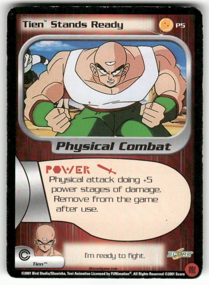 Dragon Ball Z Score Tien Stands Ready #P5 Very Good