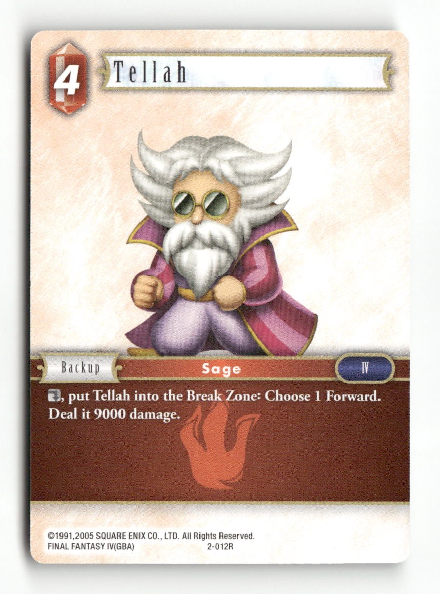 Tellah 2-012R Rare Opus II Final Fantasy Near Mint