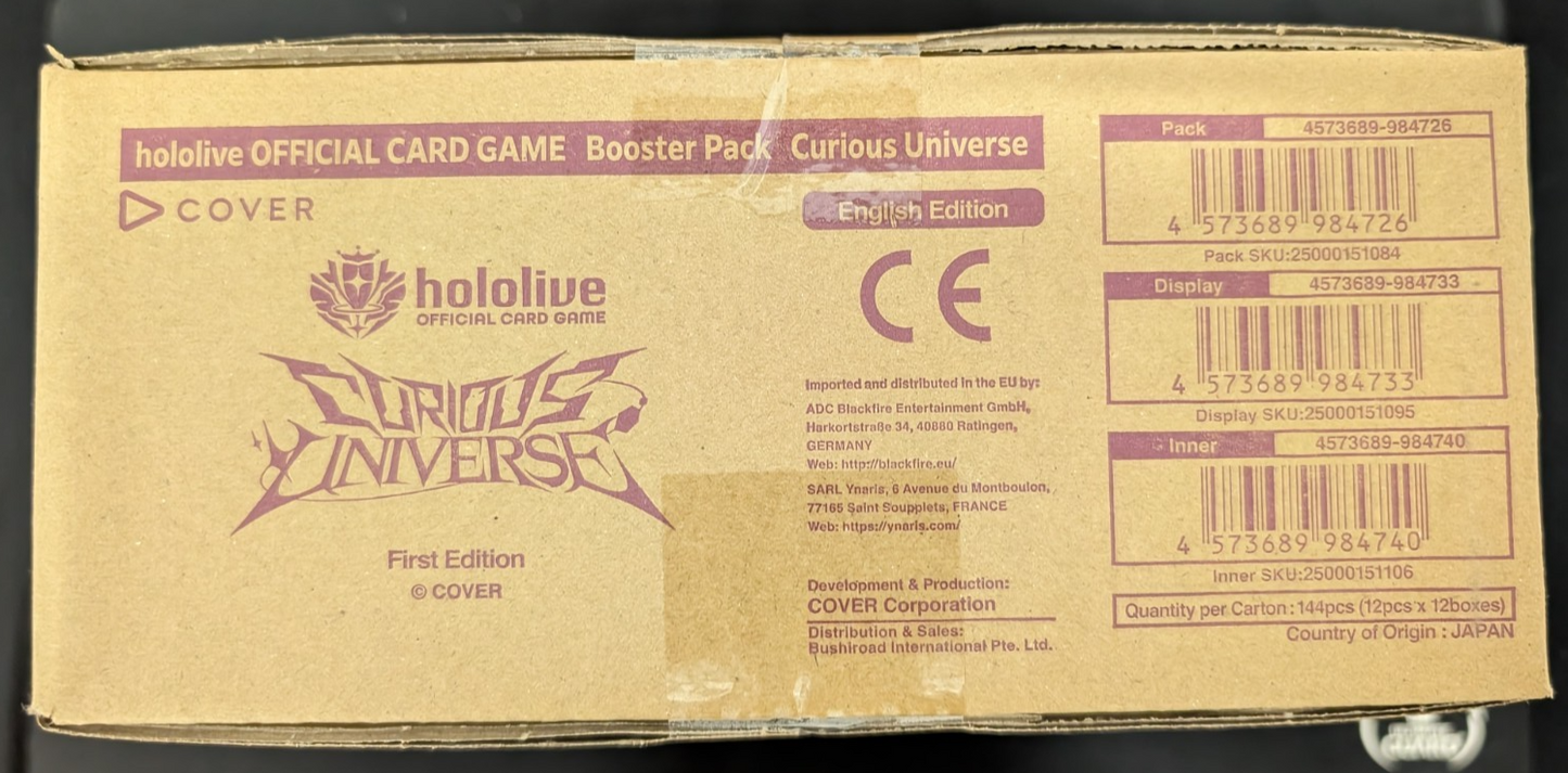 Curious Universe hBP04e First Edition Booster Box Hololive English TCG