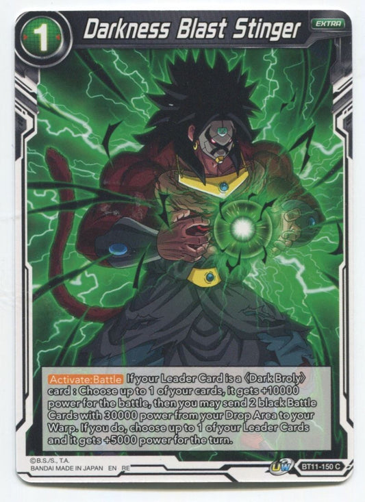 DBS Dragon Ball Super Darkness Blast Stinger #BT11-150 C Near Mint