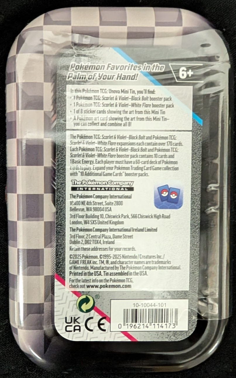 Pokemon Unova Mini Tin Eelektross & Galvantula SEALED Black Bolt White Flare