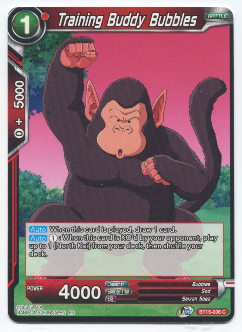 DBS Dragon Ball Super Training Buddy Bubbles #BT15-006 C Near Mint